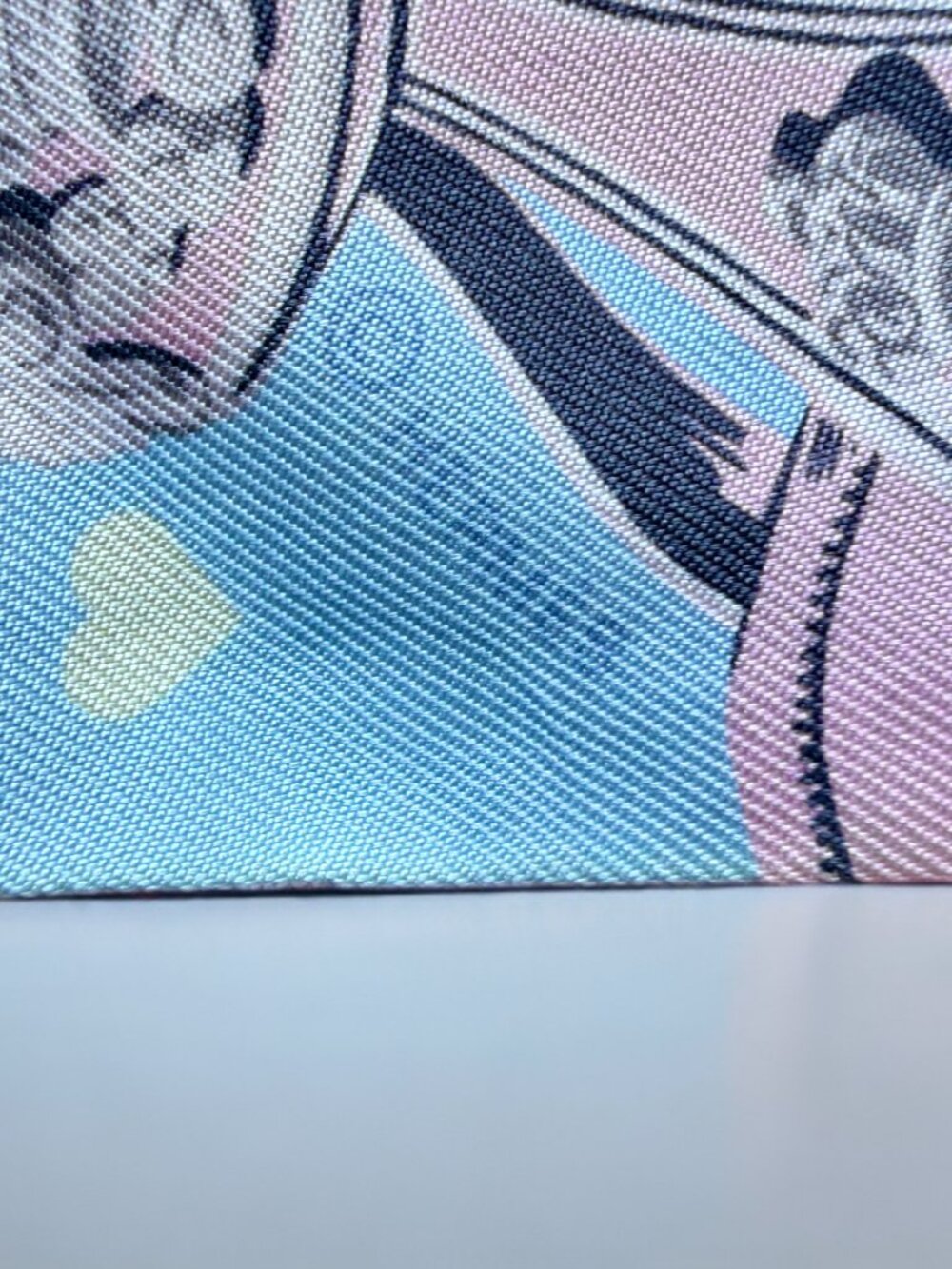 Hermes Pastel Pink Blue Brides de Gala Love Twilly Scarf - Picture 4 of 7